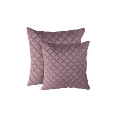 Imagem de Kit 2 Almofadas Tressê 50x50cm e 40x40cm Veludo Rosê - Nexta Casa