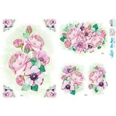 Imagem de Slim Paper Decoupage Lili Negrão 33,8 x 47,3 cm - SPL1-001 Peônias - L