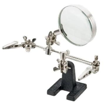 Imagem de Lupa De Mesa 4x Com Garras Jacaré E Suporte Rotação 360Tozz TZLP8