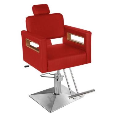 Imagem de Cadeira Toscana Prime Reclinável Base Quadrada - CC&S, Vermelho