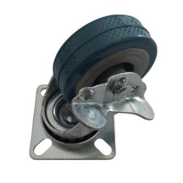 Imagem de Rodizio giratório para carrinhos e móveis roda poliuretano com freio g