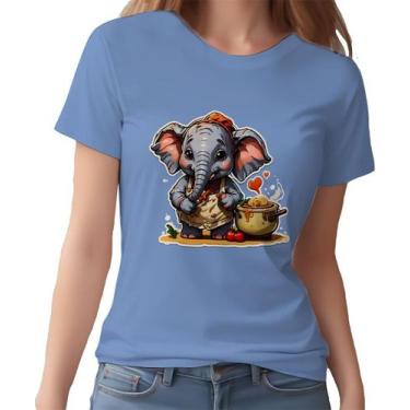 Imagem de Camisa Camiseta Color Chefe Elefante Cozinheiro Cozinha 4 - Enjoy Shop