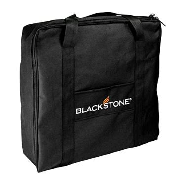 Imagem de Blackstone Capa de grelha de 43 cm e bolsa de transporte resistente à água 600D poliéster resistente superior plana 43 cm acessório de cobertura de churrasqueira a gás exclusivamente serve para Blackstone 43 cm estação de cozinha sem capuz