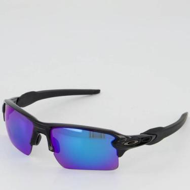 Imagem de Óculos de Sol Oakley Flak 2.0 XL Matte Preto e Azul, Único