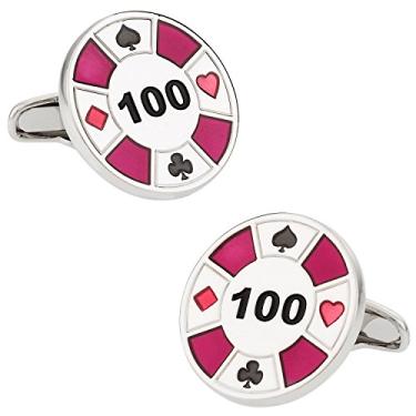Imagem de Abotoaduras de Pimenta Cracked Cuff-Daddy Red Poker com caixa de apresentação