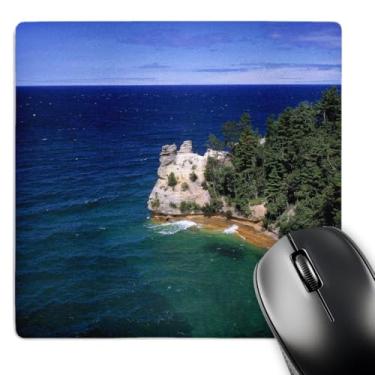 Imagem de 3dRose Mouse pad LLC 20 x 20 x 0,65 cm MI Pictured Rocks Miners Point Lake Superior RIC Ergenbright (mp_91215_1)
