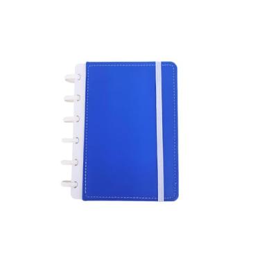 Imagem de Caderno de Disco 10 Matérias Capa Dura Escolar Infinito Sistema Inteligente Coleção Color Clássico - Azul Nobre (MINI - A6)