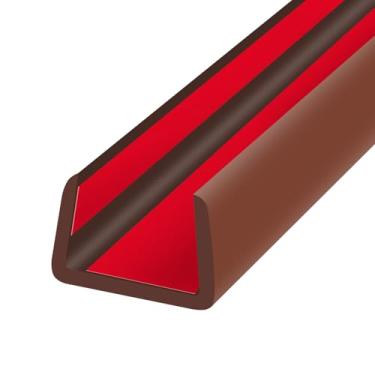 Imagem de YANRUIPRO Guarnição de Borda de Borda, Faixa de Borda Flexível, Protetor de Borda de Móveis de Canal U de 1/2"(12,7 Mm), Protetores de Borda Autoadesivos para Madeira Compensada, M (Ajuste 1/2" - L20'