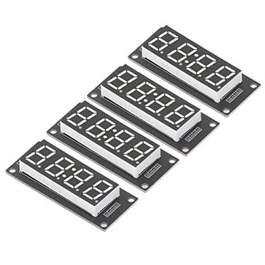 Imagem de Tubo de 4 Dígitos, Placa de Exibição LED Módulo de Relógio de 7 Segmentos TM1637 0,56 pol., Plug and Play para Display Digital LED (Branco MRA041B)