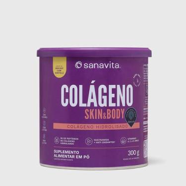 Imagem de Colágeno Skin - Abacaxi com hortelã - Lata 300g - Sanavita, Colágeno