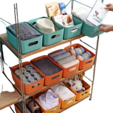 Imagem de Kit 12 Organizadores Com Tampas Plastico Resistentes Multiusos - CASAV