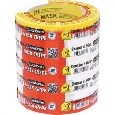 Imagem de Adelbras Fita Crepe 710 24Mm X 50Mt - Kit C/5 Rl