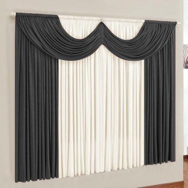 Imagem de Cortina Paris 2 Metros Para Varao Simples Em Malha Gel - Love Baby Enx