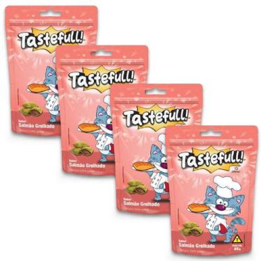 Imagem de Hana Tastefull Para Gatos Salmão Grelhado 40g Kit 4 Un
