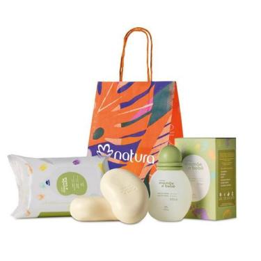 Imagem de Presente Colônia Sabonete Barra e Lenço 16 folhas Mamãe Bebê Natura