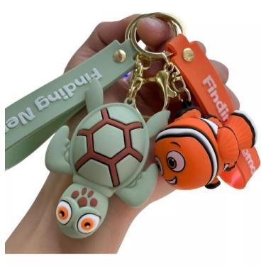 Imagem de Kit 2X Chaveiros 3d Nemo E Crush Tartaruga Personagem Chave Carro Bols