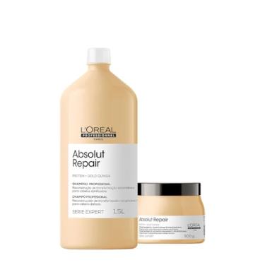 Imagem de Kit L'Oréal Professionnel Absolut Repair Gold Shampoo Máscara (2 produtos)