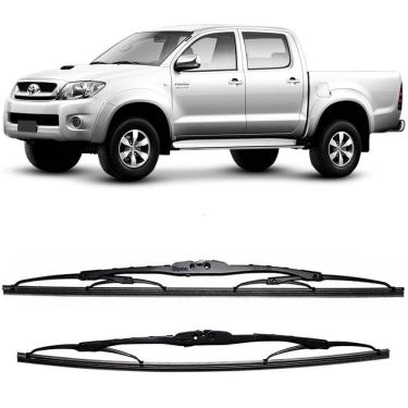 Imagem de Par Palheta Limpador Parabrisa Hilux 2005 a 2018 Dianteira Convencional