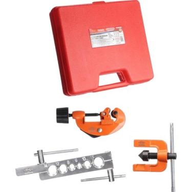 Imagem de Kit Flangeador com Cortador de Tubos Metálicos e Canos Pvc - Corneta