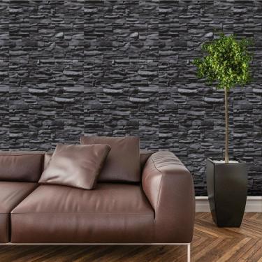 Imagem de Papel de Parede Adesivo Pedra Lavável Cozinha 3 metros