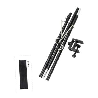 Imagem de menolana Suporte de lanterna de acampamento suspenso suporte de luz com lâmpada de lanterna de bolsa de transporte stand para churrasqueira viagens, Gancho Duplo