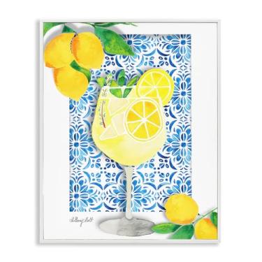 Imagem de Stupell Industries Arte giclée emoldurada branca de Limoncello Mediterrâneo, design de Hillary Holt, 61 x 76 cm