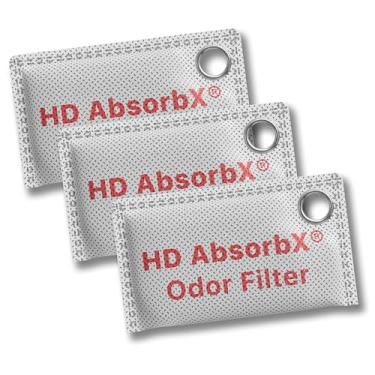 Imagem de iTouchless Sacos Purificadores de Ar de Carvão de Alta Densidade Absorvx Pacote com 3 – Eliminadores de Odor Ativados para Frigorífico Congelador Despensa Armário – Frescura de Longa Duração Sem