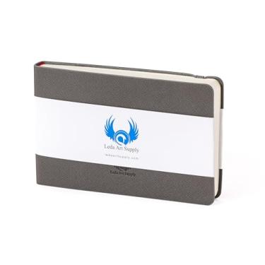 Imagem de Leda Art Supply Caderno de desenho em forma de paisagem de bolso, 14 cm x 8,4 cm, caderno de esboço flexível plano para artistas, ideal para tinta, aquarela, caneta, lápis, tamanho: paisagem pequena