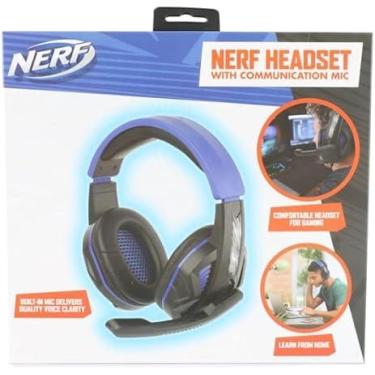 Imagem de GAM83056A-BLU Fones de ouvido confortáveis para jogos com microfone embutido, preto e azul