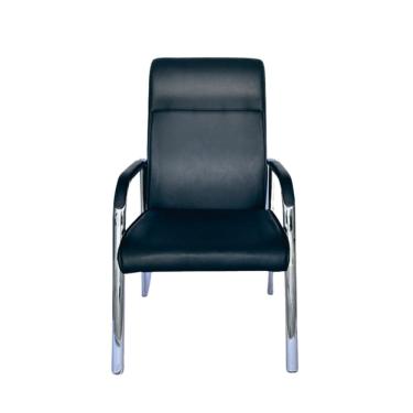 Imagem de Cadeira Fixa Estofada W-80A Preta KIT 2 UN