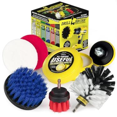 Imagem de Acessórios de escova de broca de nylon para limpeza de acessórios de carro, tapete, interior de caminhão, tecido, roda, aro, vidro, banheira, chuveiro, azulejo, argamassa, casco de barco, assentos