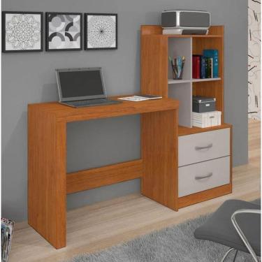 Imagem de Escrivaninha Alana 2 Gavetas Jcm Movelaria - Cinamomo/off