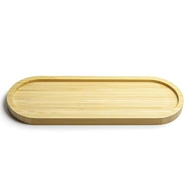Imagem de Travessa de Bambu 33x12cm Petisqueira Bandeja Oval Multiuso UZ para Servir Decorar