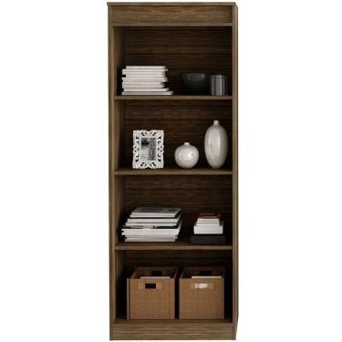 Imagem de Estante Armário Alta Livreiro Multiuso Office 4 Prateleiras Nogal