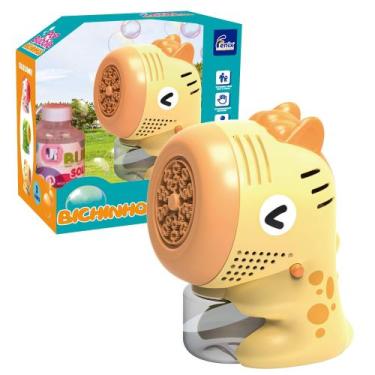 Imagem de Máquina de Bolhas Pop Bubble Girafa Amarela Fenix  Brinquedo Automátic