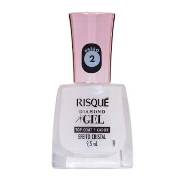 Imagem de Esmalte Risqué Diamond Gel Top Coat Fixador Efeito Cristal 9,5ml