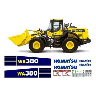 Imagem de Adesivos Compatível Pá Carregadeira Komatsu Wa380+ Etiquetas - Spts