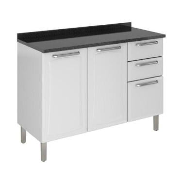 Imagem de Balcão De Cozinha Itatiaia 3 Portas Branco