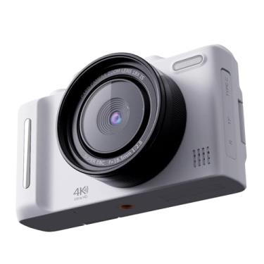 Imagem de Dpofirs Câmera Digital 4K para Fotografia, Câmera Selfie de Viagem 18x Zoom AutoFocus Com Tela Flip de 3 Polegadas, 48MP Anti Shake Video Camecorder for Teens Students (Branco)