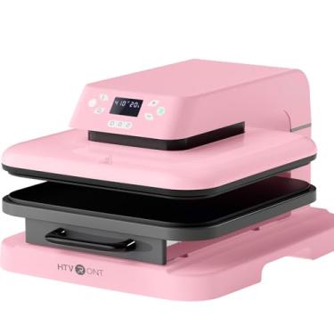 Imagem de HTVRONT Máquina De Prensa Térmica Automática Para Camisetas - 15X15 Inteligente Com Desligamento Automático E Aquecimento Rápido, Htv Inteligente, Sublimação, Projetos Transferência