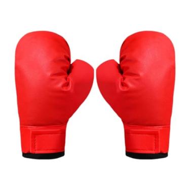 Imagem de Pegciuho Par de Luvas de Boxe, Luvas de Saco de Pancadas, Luvas de Boxe Vermelhas Macias E Respiráveis, Acessórios de Treinamento de Kickboxing, Adultos