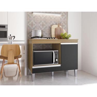 Imagem de Balcão Multiuso Cooktop Carla p/ 4 ou 5 Bocas e Forno/Microondas AJL M