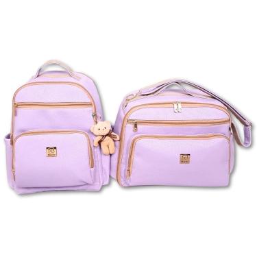 Imagem de Kit Bolsa Mala Maternidade Bebe Enxoval Grande + Mochila +