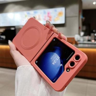 Imagem de Capa magnética fosca de silicone líquido para Samsung Z Flip ZFlip 6 5 4 3 ZFLIP6 com carregamento sem fio, 11, para Z Flip5