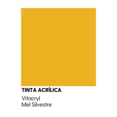 Imagem de Tinta Emborrachada Acetinada Amarelos - Vitacryl, Mel Silvestre, 3,6 l