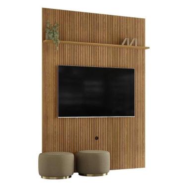 Imagem de Painel New Interlagos Para 75 Polegadas Do Piso Ao Teto - Madetec Cumaru