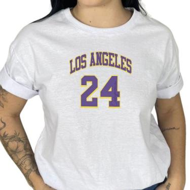 Imagem de Camiseta T-shirt Feminina Los Angeles Elegante Estampada Chique - Mill
