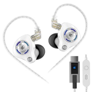 Imagem de KZ Fones de ouvido Gale com fio com microfone, fones de ouvido HiFi Deep Bass Comfort-Fit para jogos, driver super linear IEM para jogos, compatível com PC/PS5/PS4/Nintendo/Switch/Steam Deck (Tipo-C