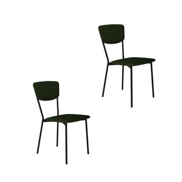 Imagem de Cadeira Vintage Retrô Fixa C-4 Pés 425 X 505 X 830 Mm C-2 Un. Cy.vd.msg Verde Musgo City