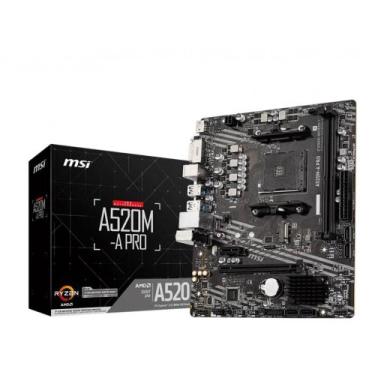 Imagem de Placa Mãe MSI A520M-A PRO Chipset A520, AMD AM4, mATX, DDR4